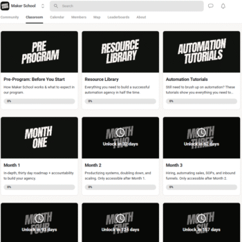 Nick Saraev Maker School (Till month 3)